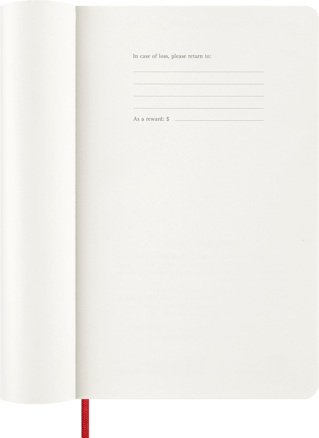 Tuotekuva 5 - Kalenteri 2026 Classic Soft 12M Week Note Large Punainen Moleskine