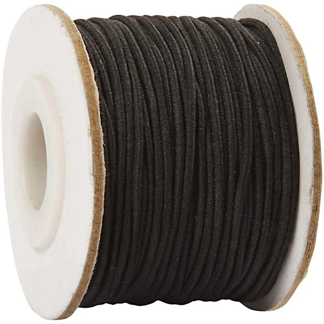 Kumilanka, paksuus 1 mm, 25 m, musta
