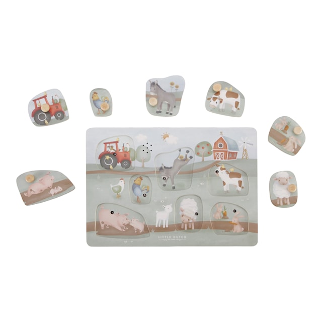 Produktbild 3 för Little Farm Pussel med Ljud Little Dutch