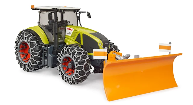 Claas Axion 950 lumiketjuilla ja auralla Bruder