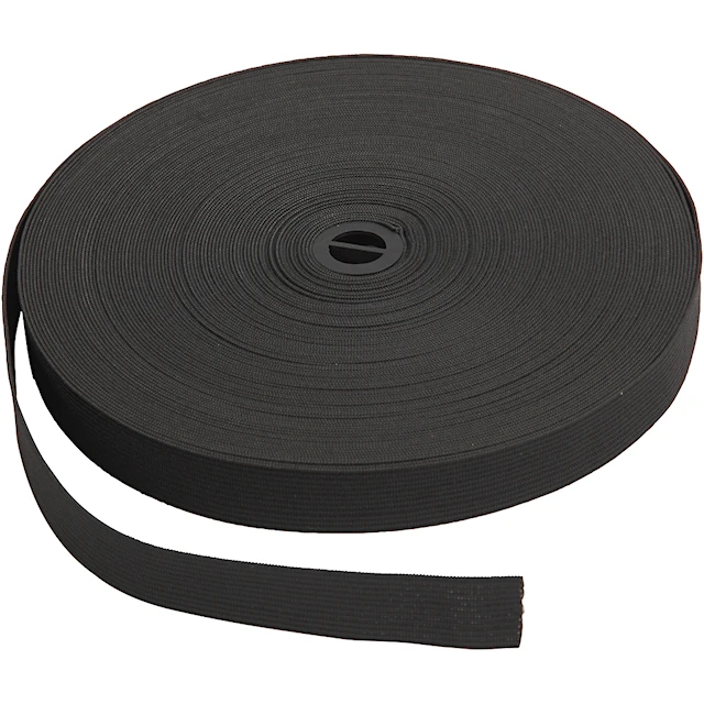 Resårband 20 mm x 25 m Svart