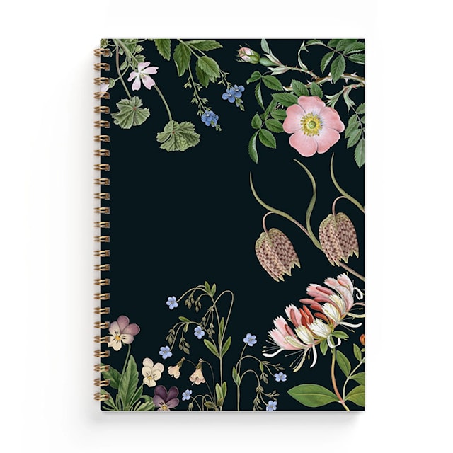 Produktbilde 2 for Notatbok A5 Wildflower Svart