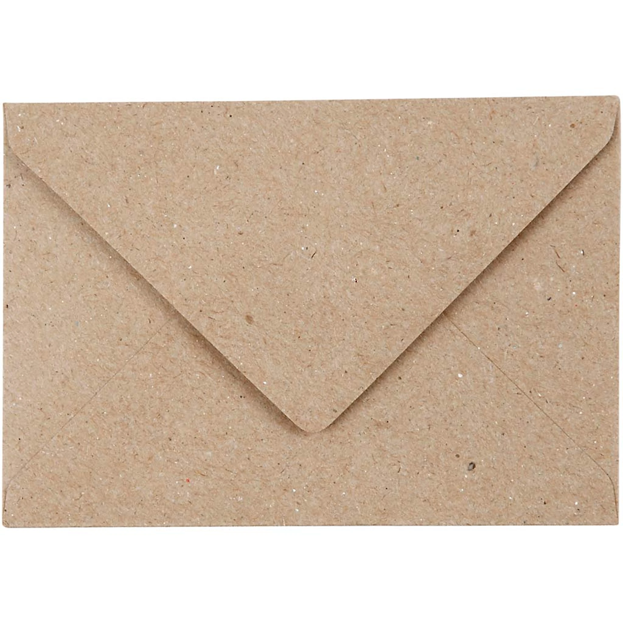Tuotekuva ille Kierrätetty kirjekuori, kirjekuoren koko 7,8x11,5 cm, 120 g, luonnonrusk., 50 kpl/ 1 pkt