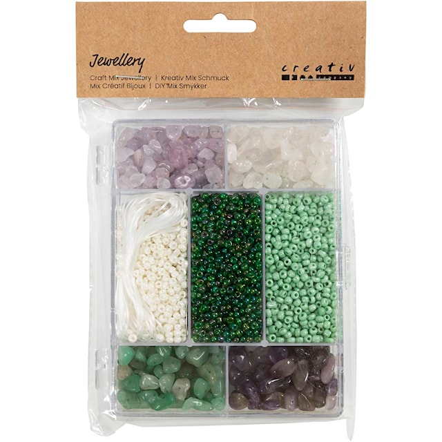 Produktbild 2 för DIY Mix Smycken, Kristaller, stl. 2,6-10 mm, Hålstl. 0,8-1,2 mm, ca. 2460 st., mixade färger, 1 förp.