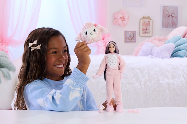 Tuotekuva 5 - Cutie Reveal Sweet Bows Vaaleanpunainen Karitsa Barbie