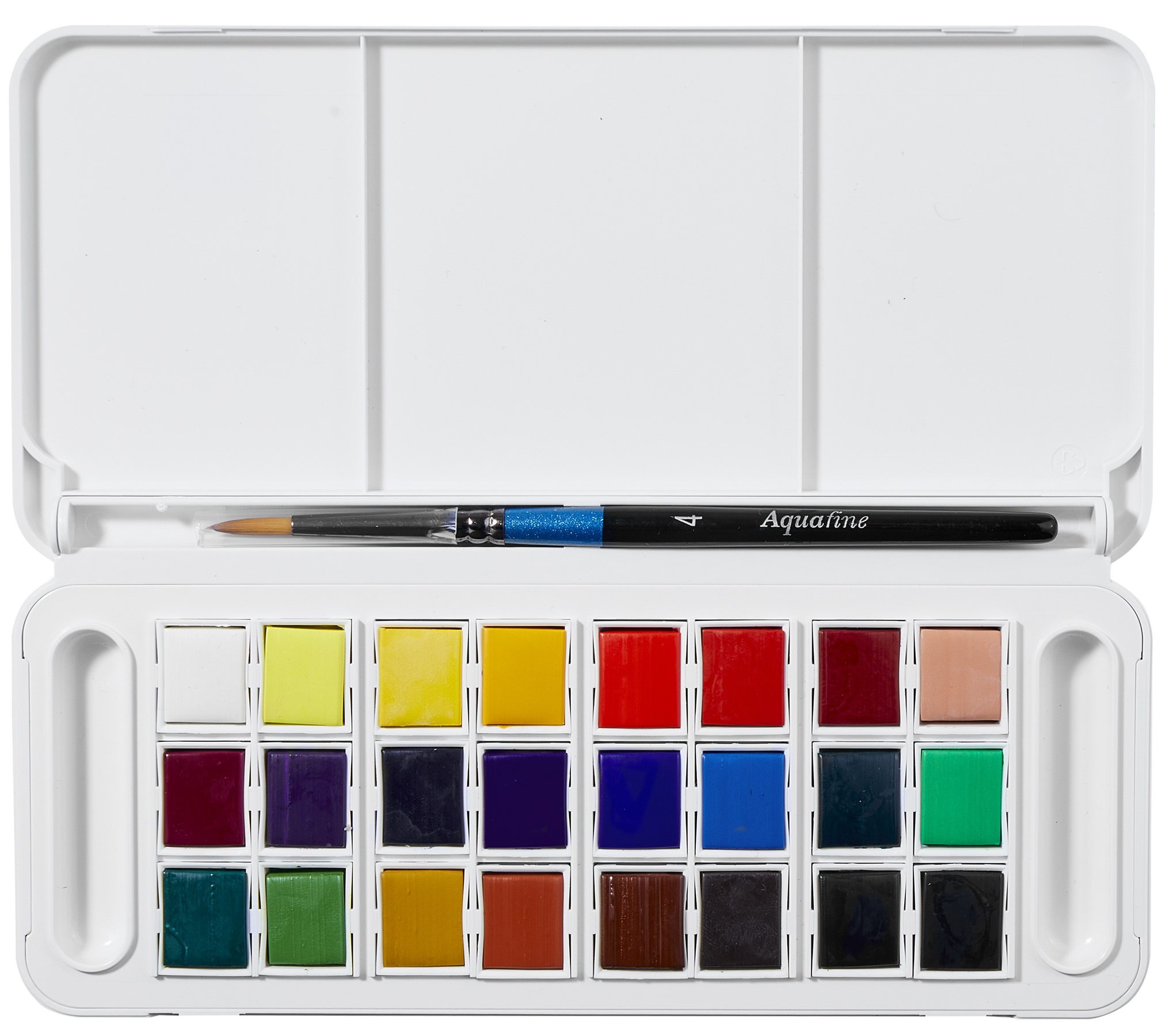 Akvarellfärg Aquafine 24 Halvkoppar Daler-Rowney