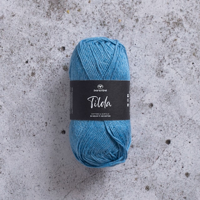 Tilda Garn Bomullsmix 50 g blå 71 Svarta Fåret