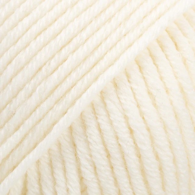 Merino Extra Fine Uni Colour Garn Merinoull 50 g Natur (01) Drops