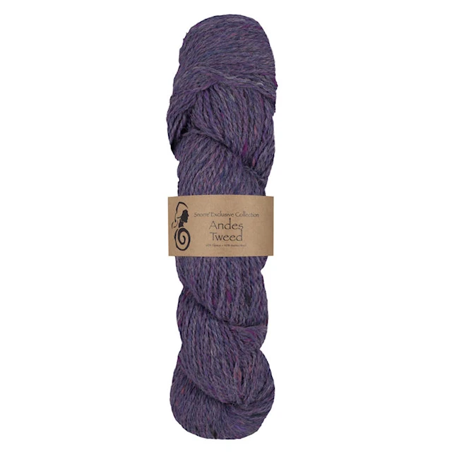 Andes Tweed alpakka, villa 50 g Liila 269, Viking Snorre