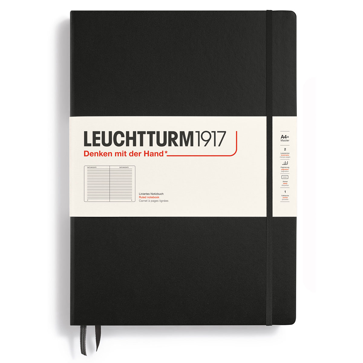 Anteckningsbok A4+ Classic Linjerad Black Leuchtturm1917