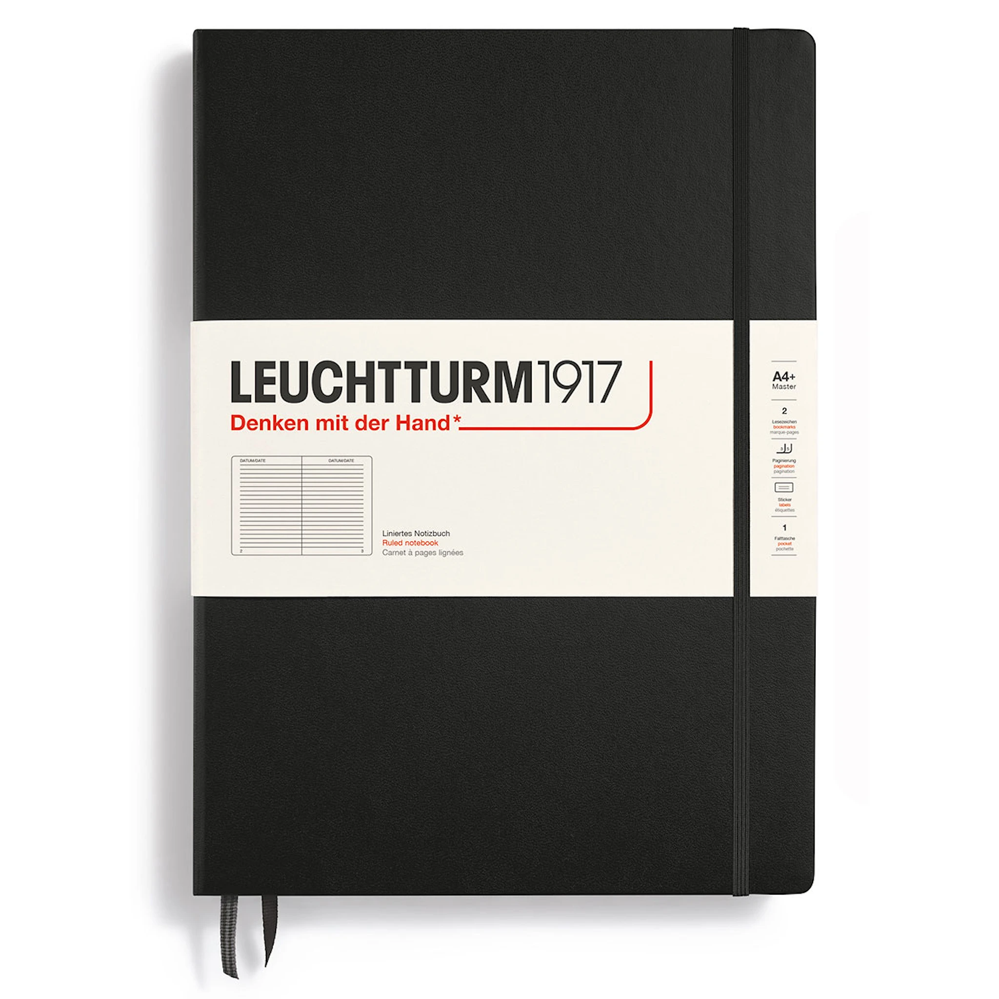 Produktbilde for Notatbok A4+ Classic Linjert Svart Leuchtturm1917
