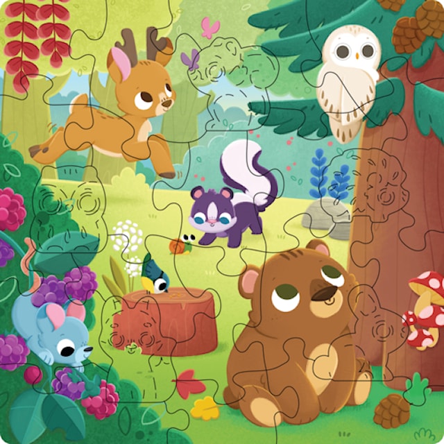 Produktbild 2 för Forest Animals Träpussel 22 Bitar Ravensburger