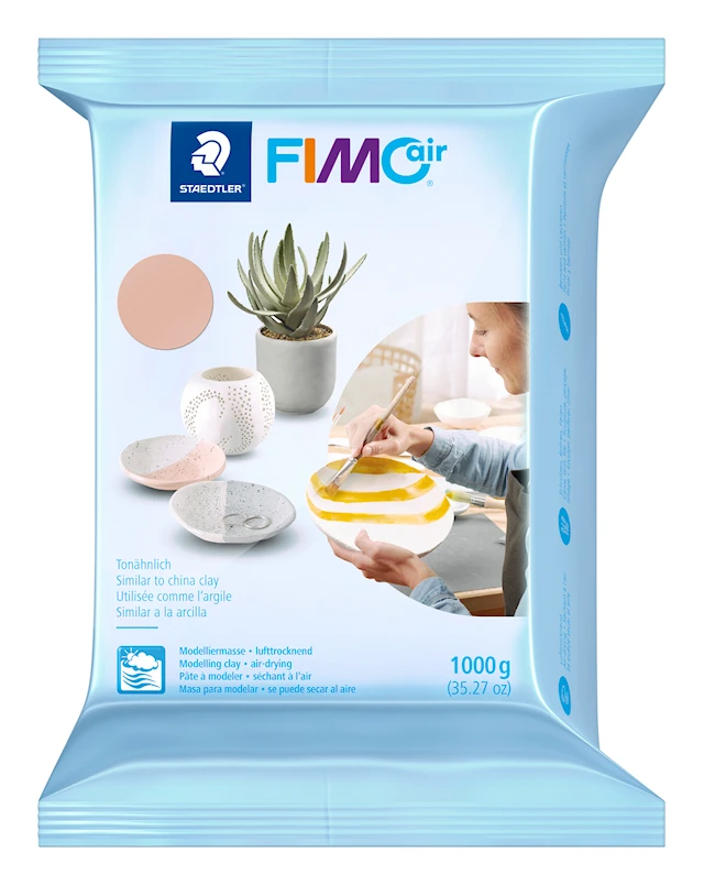 Fimo Air Muovailuvaha Ilmakuivuva Vaaleanpunainen 1000g Staedtler