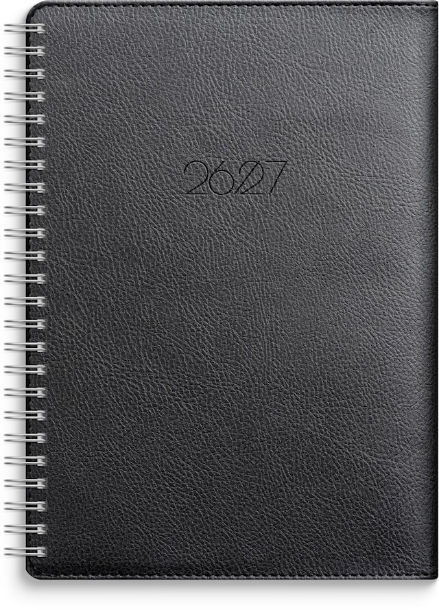 Kalender 26/27 Study A5 Twist svart Burde
