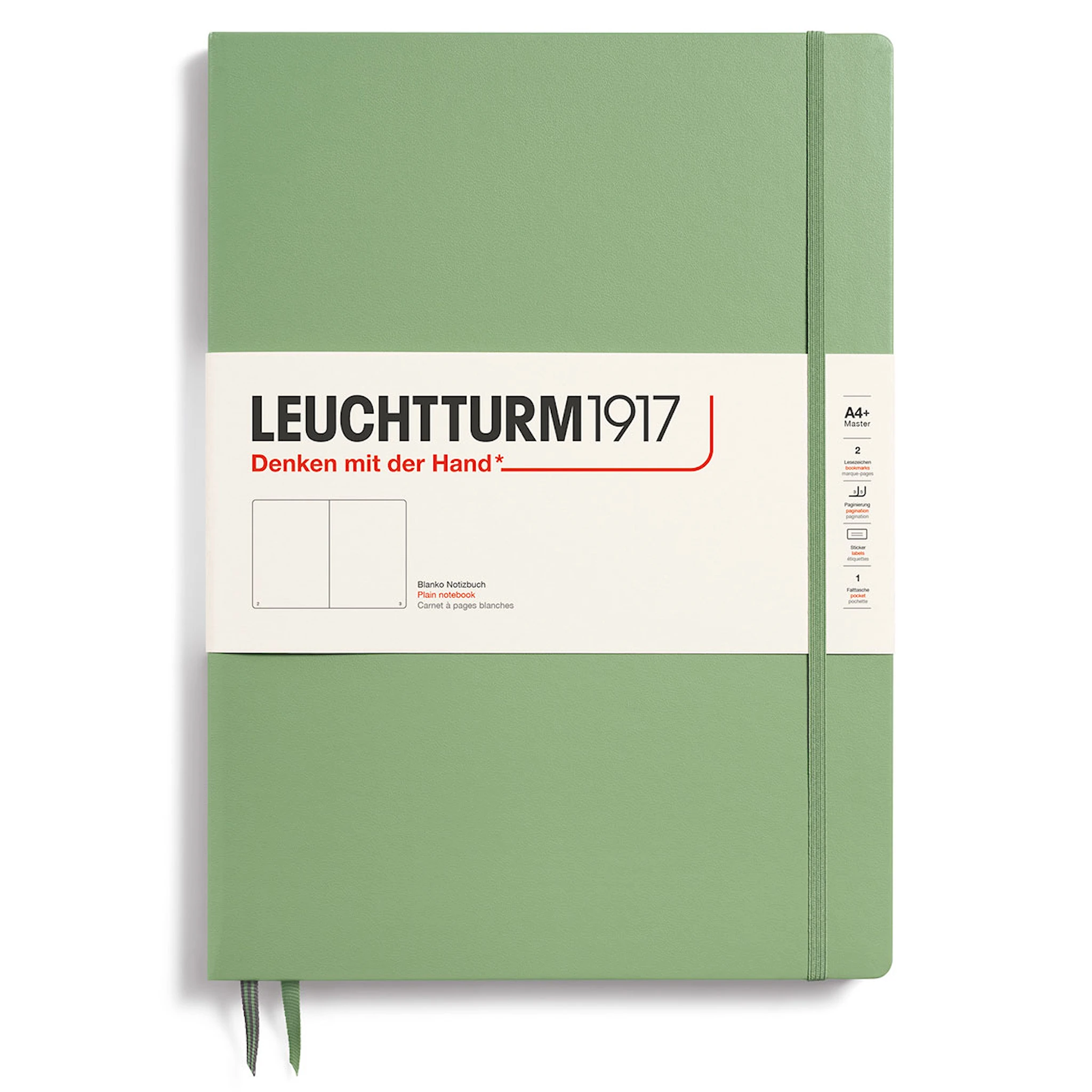 Tuotekuva ille Muistikirja A4+ Slim Viivaton Salvia Leuchtturm1917