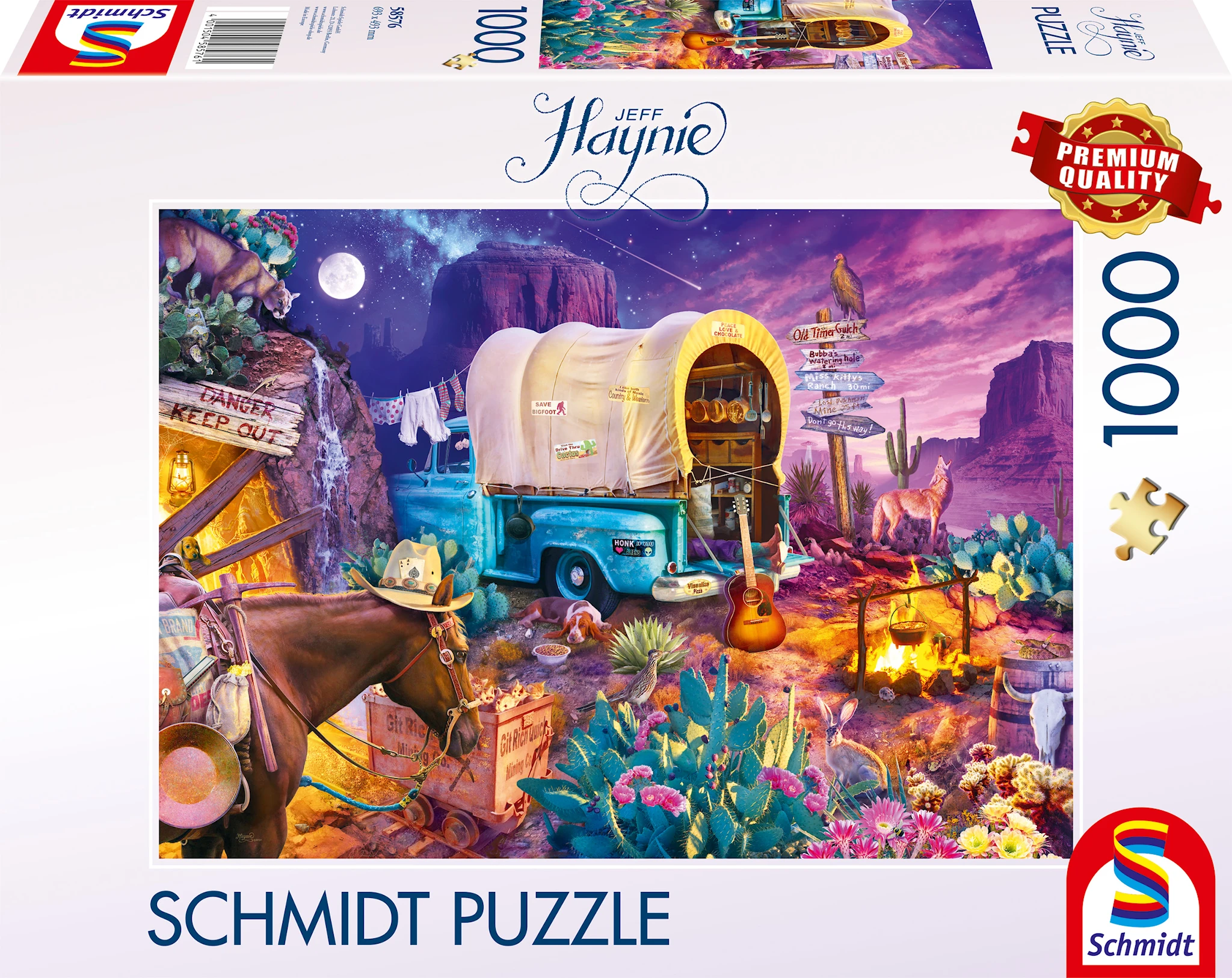 Produktbild för Pussel A charming Wild West campout 1000 bitar Schmidt