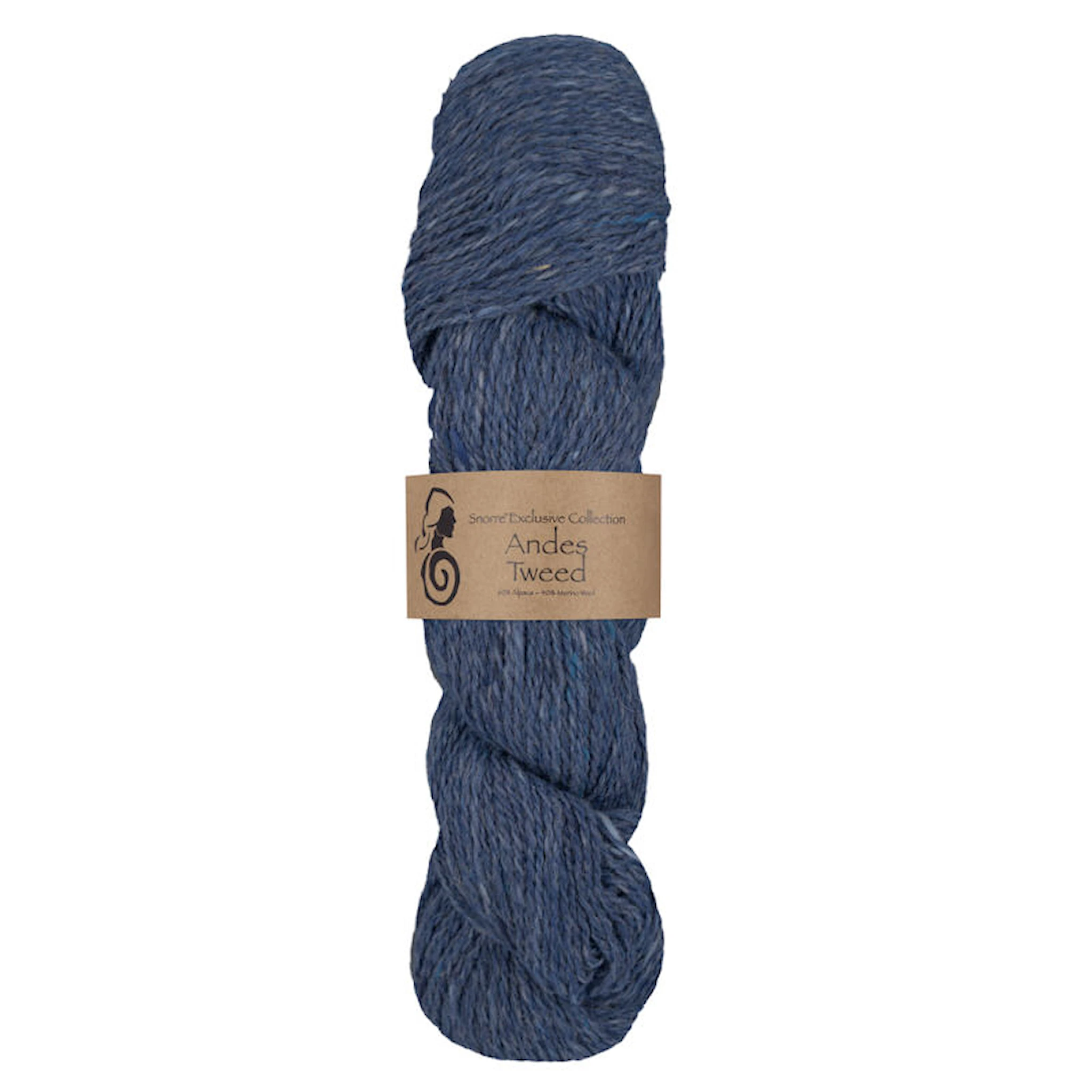 Produktbild för Andes Tweed Alpacka, ull 50 gr Blå 224, Viking Snorre