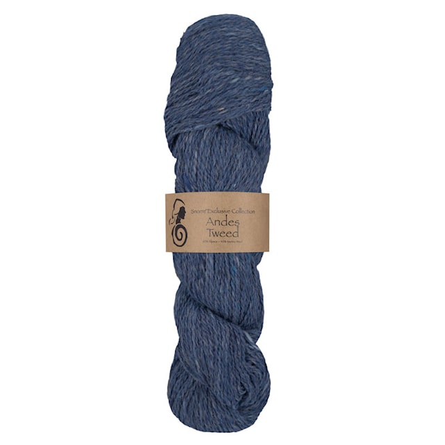 Andes Tweed alpakka, villa 50 g Sininen 224, Viking Snorre