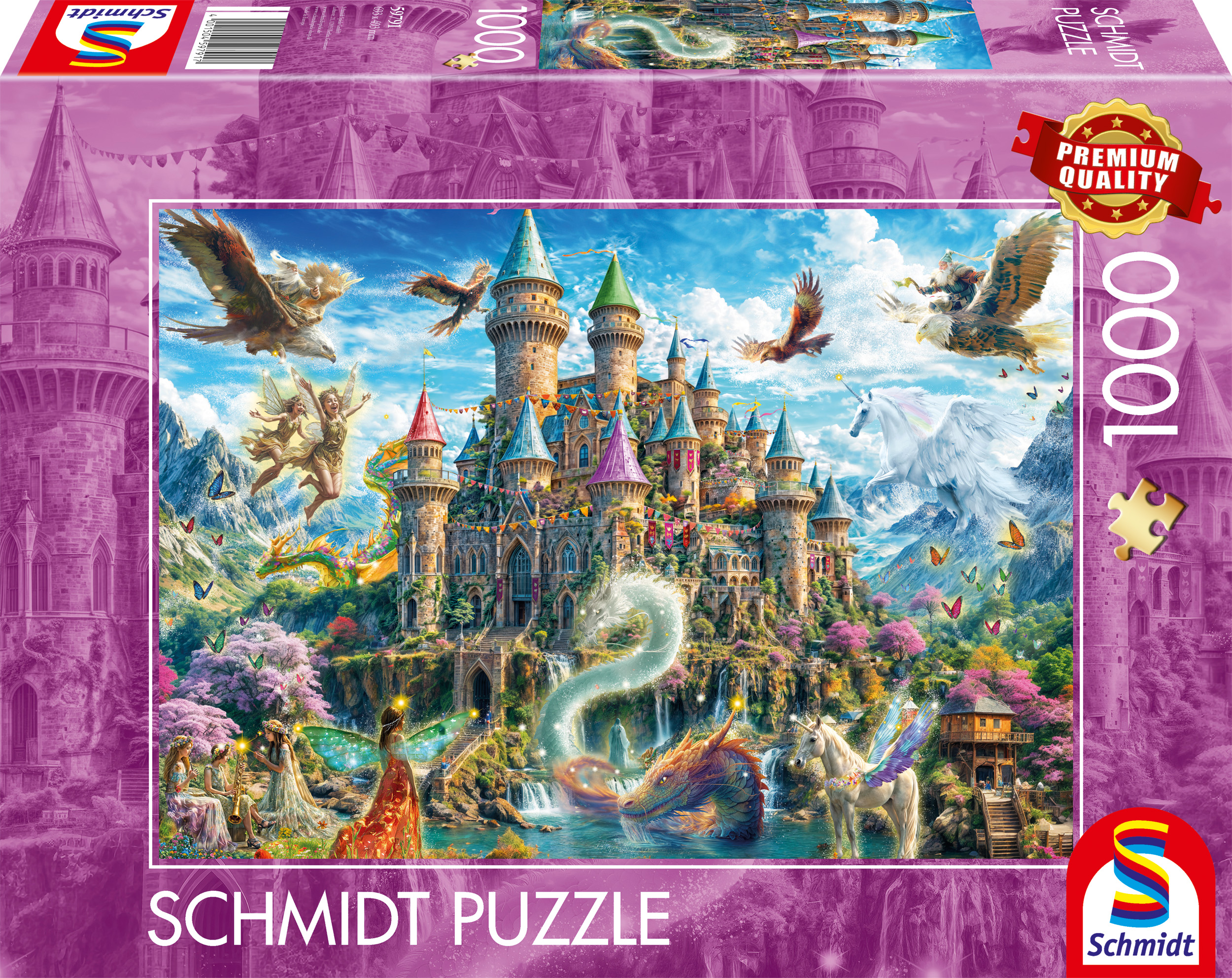 Palapeli Fairytale castle in the Land of Imagination 1000 palaa, Schmidt