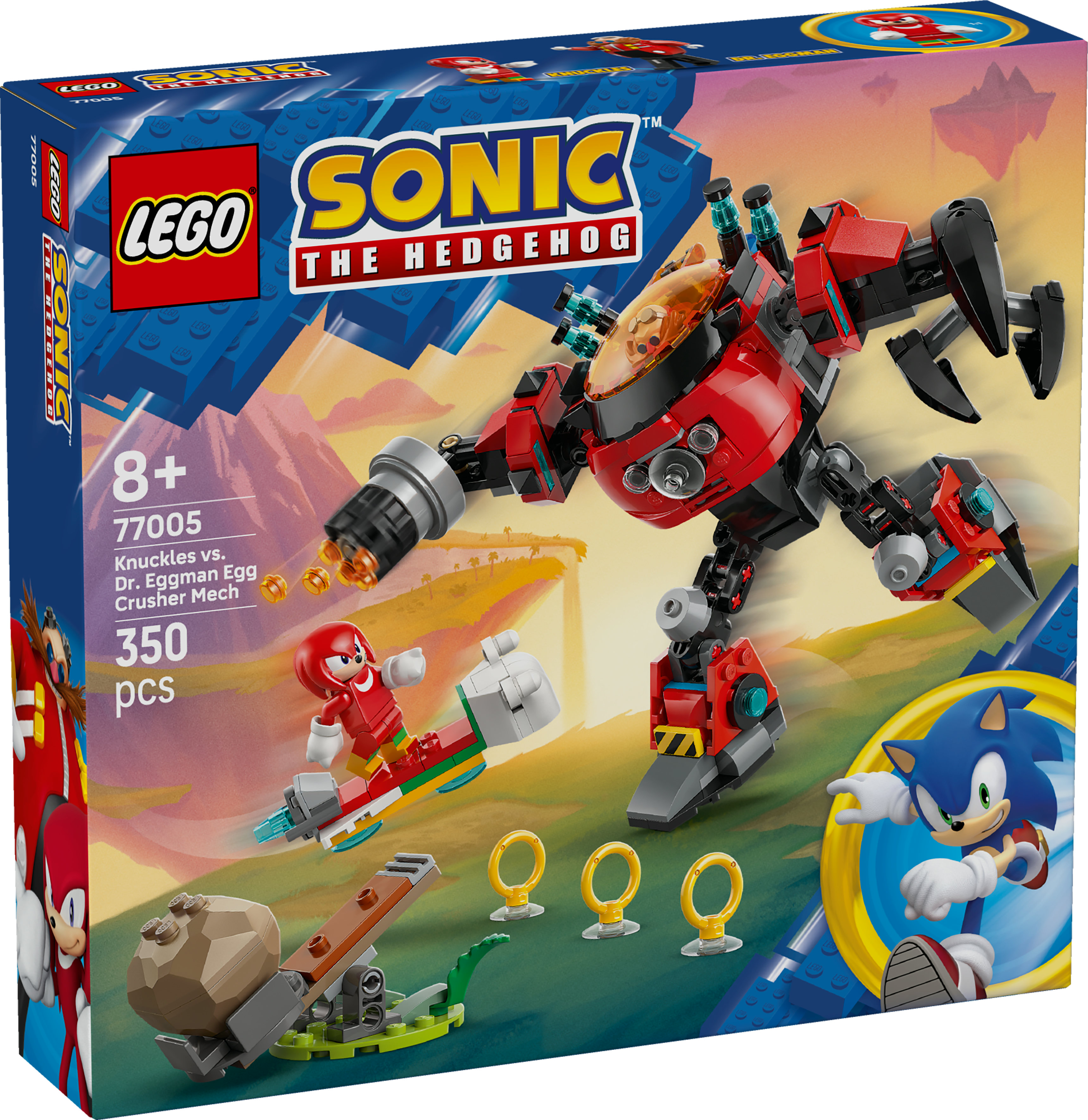 Knuckles mot Dr. Eggmans Egg Crusher robot LEGO® Sonic the Hedgehog™ (77005)