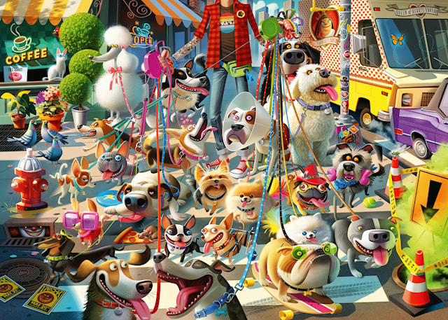 Tuotekuva 3 - Palapelit The Dog Walker 1000 palaa, Ravensburger