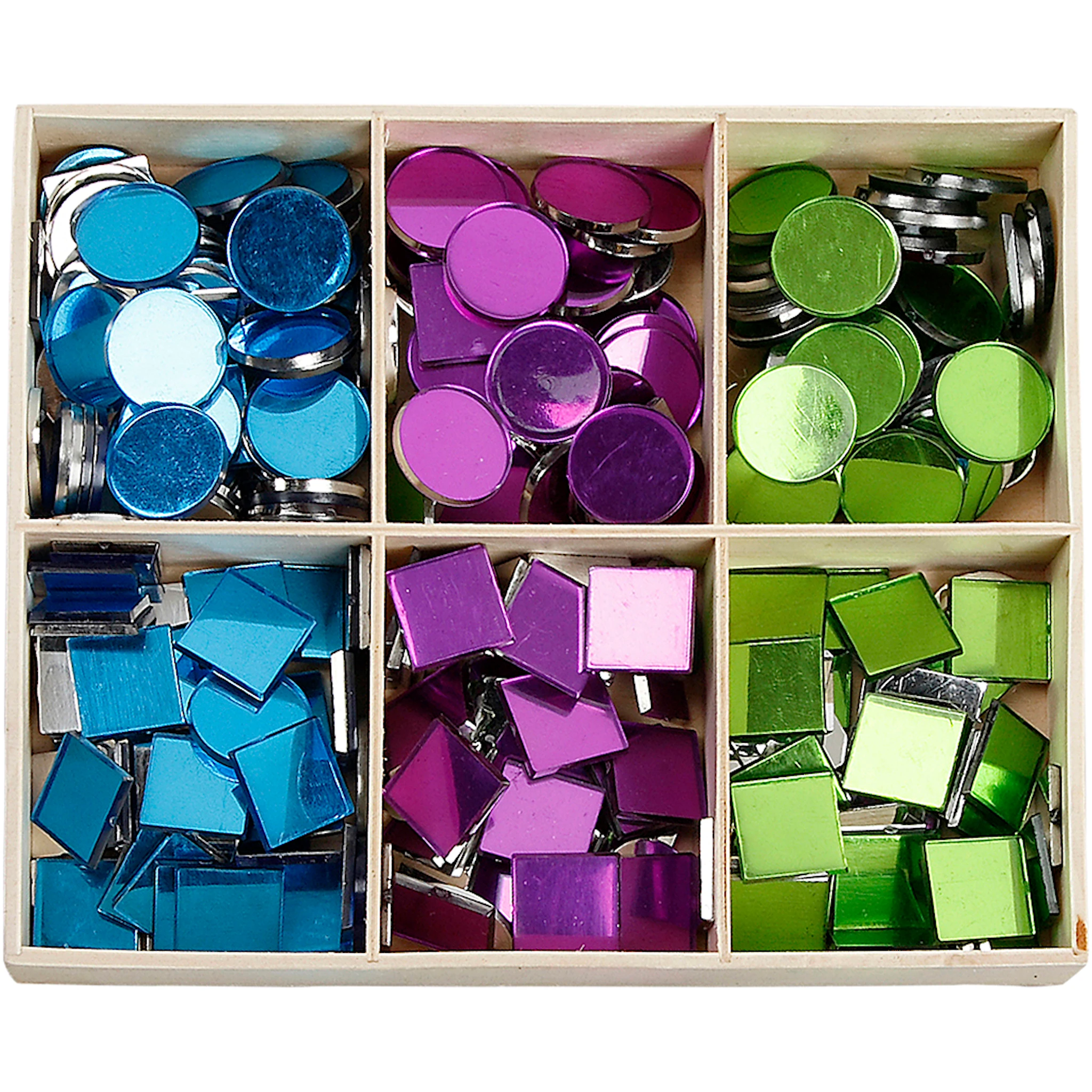 Produktbilde for Speilmosaikk, str. 15 mm, tykkelse 2 mm, 300 stk./ 1 pk.
