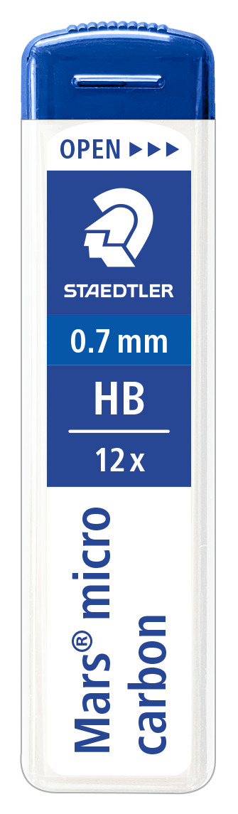 Stift till stiftpenna Mars Micro 0,7mm HB 12-pack Staedtler