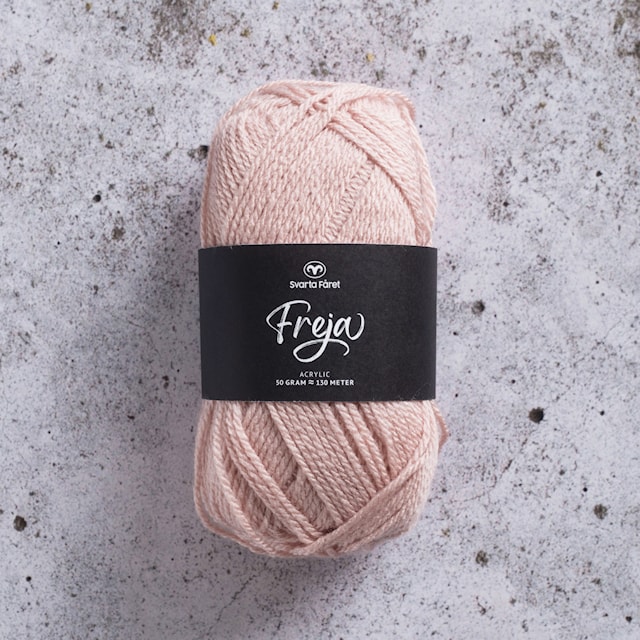 Freja Lanka Akryyli 50 g puuteriroosa 241 Svarta Fåret