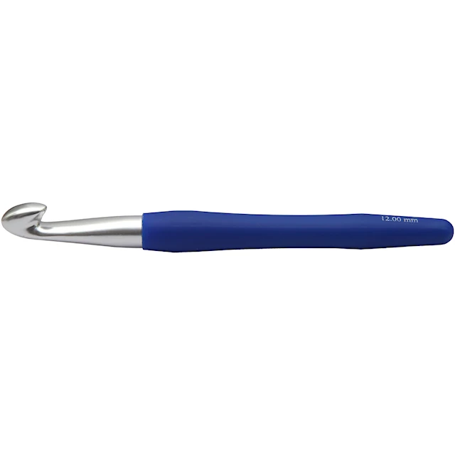 Virkkuukoukku, nro 12, Pit. 16 cm, koko 12 mm, sininen, 1 kpl