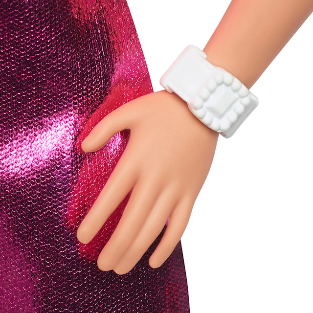 Tuotekuva 3 - Barbie Fashionista Fashion Doll Pinkki Metallinen mekko
