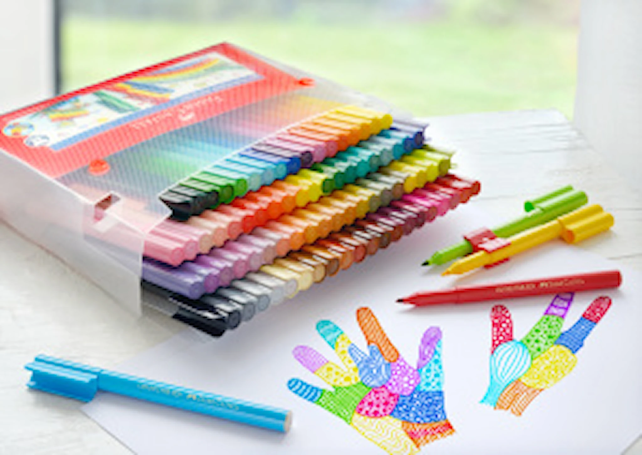 Produktbild för Fiberpenna Connector i Väska 80-p, Faber-Castell