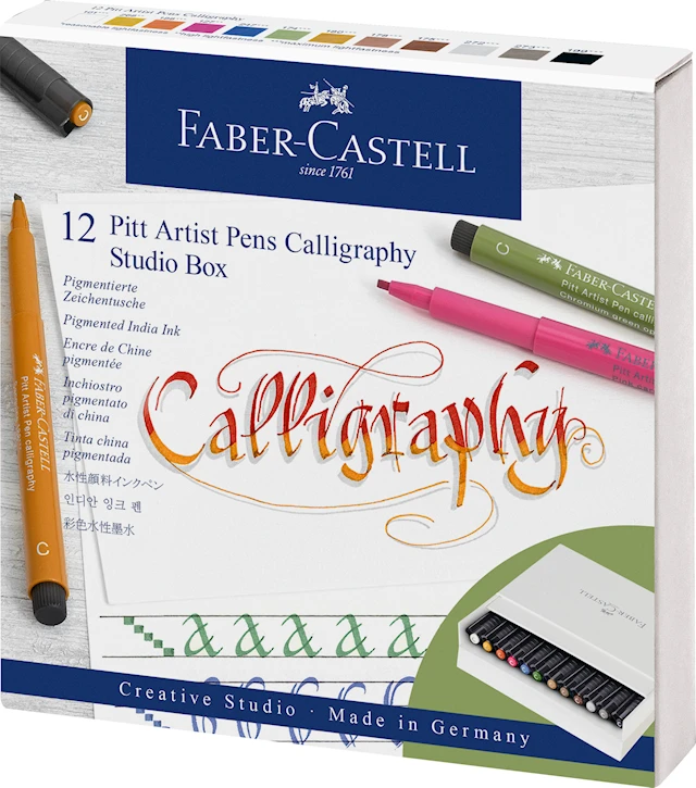 Kalligrafiakynä Pitt artist pen Calligraphy 12-pack