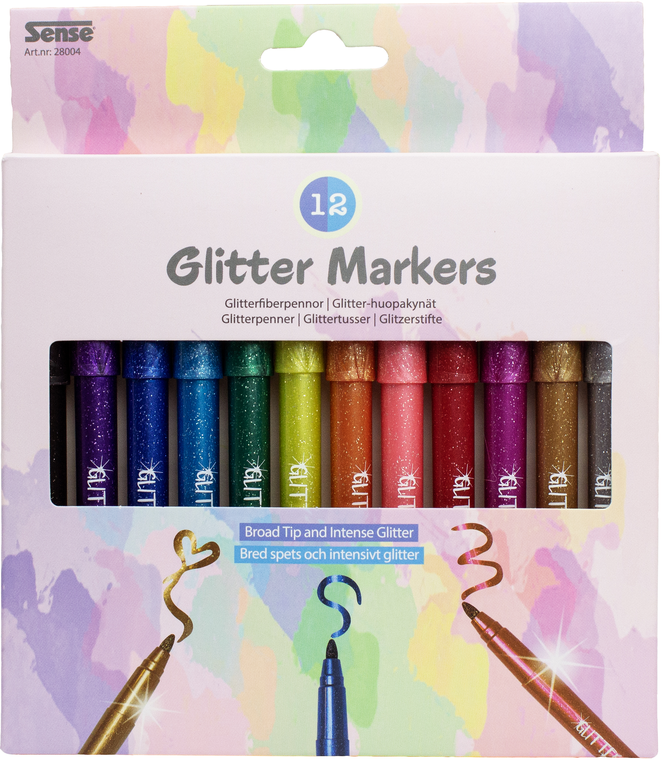 Glitterpennor 12-p, Sense