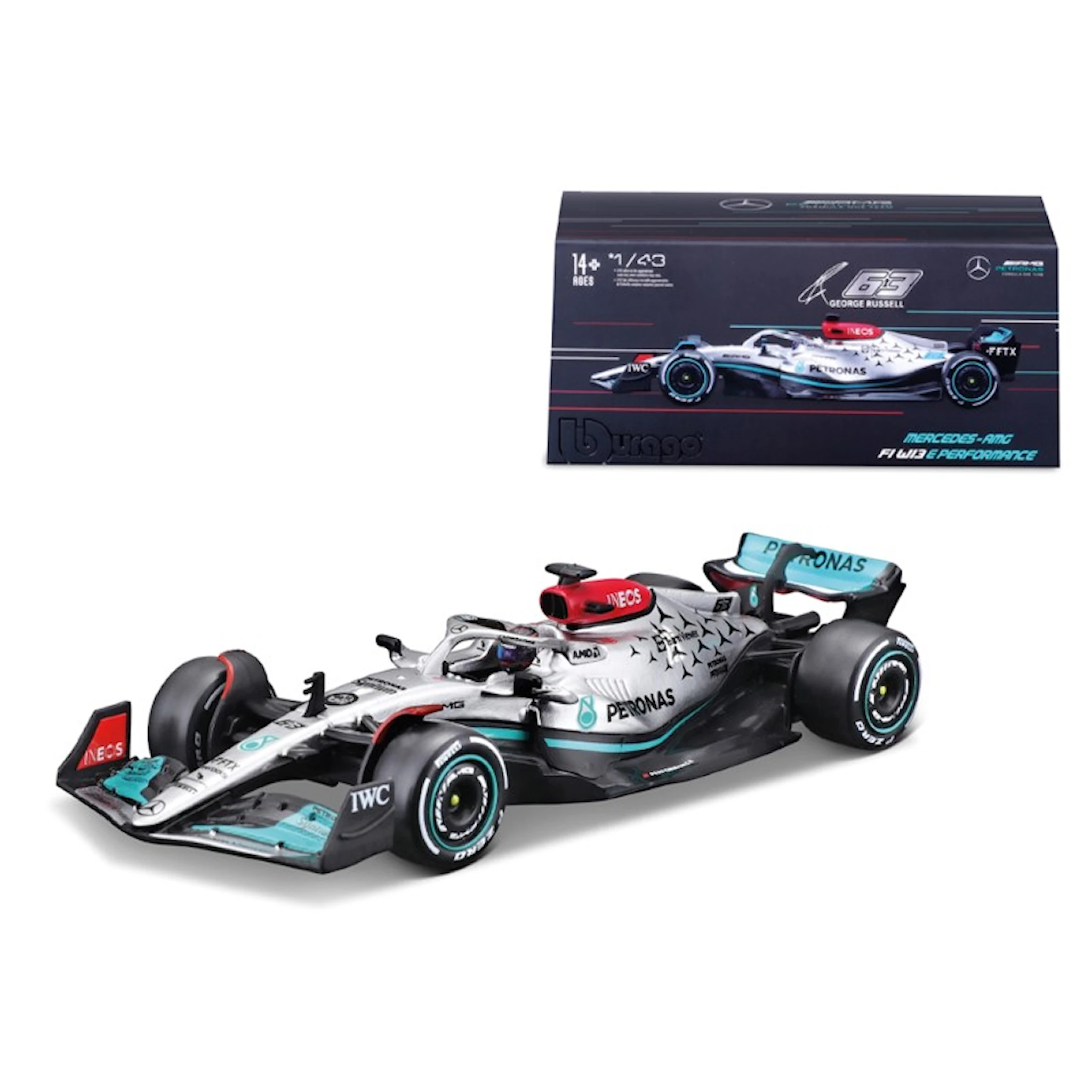 Produktbild för F1 Mb W13 E Performance 2022 Russell 1:43 Buraggo