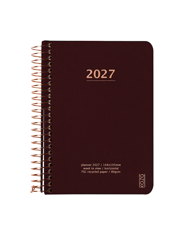 Kalenteri 2027 A6 Viikko Per Aukeama Coffee KOZO