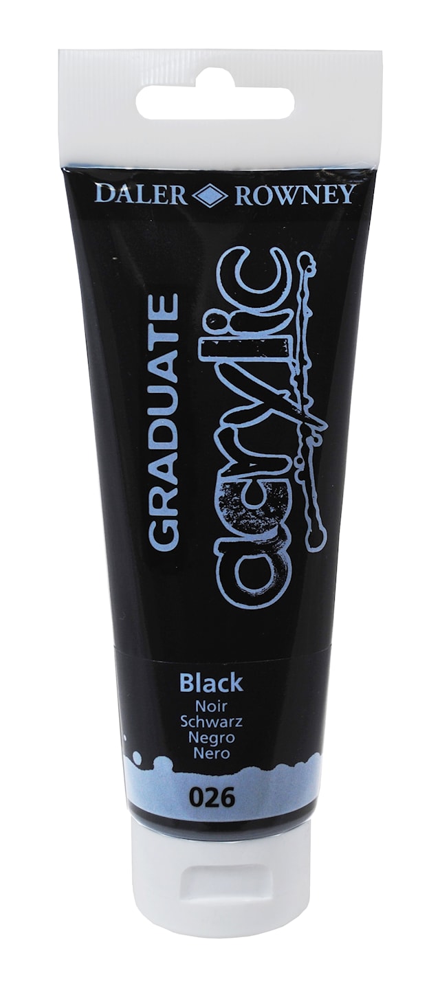 Graduate Acrylic 120 ml Musta