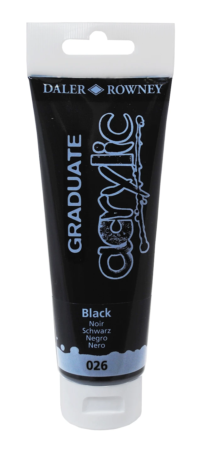 Graduate Acrylic 120 ml Musta