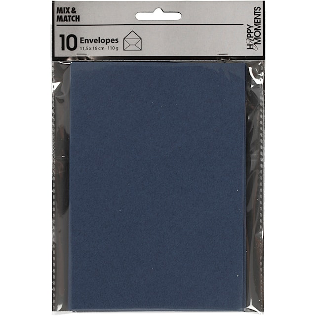 Tuotekuva 2 - Kirjekuoret, kirjekuoren koko 11,5x16 cm, 110 g, sininen, 10 kpl/ 1 pkt