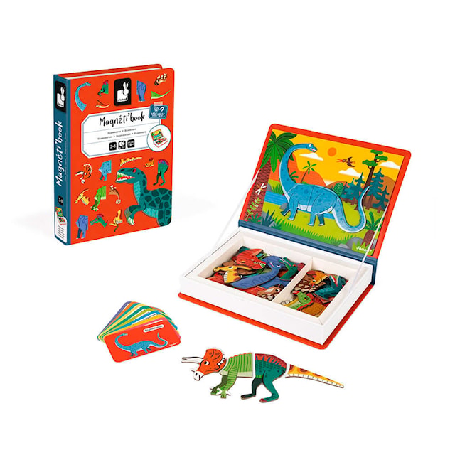 Produktbilde 2 for Magneti'book Dinosaurer 40 Brikker Janod