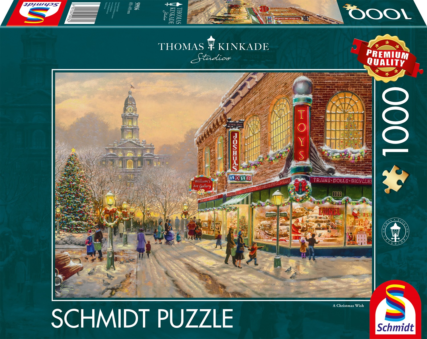 A Christmas wish Thomas Kinkade Julpussel 1000 bitar Schmidt