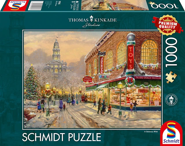 A Christmas wish Thomas Kinkade Julpussel 1000 bitar Schmidt