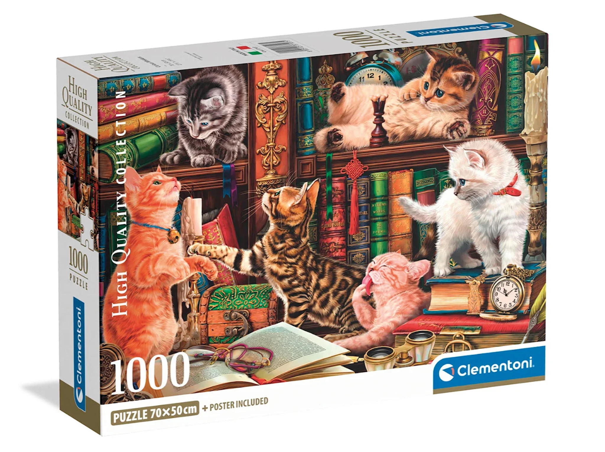 Produktbilde for Curious Whiskers puslespill 1000 brikker Clementoni