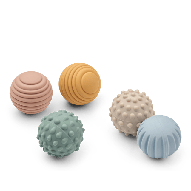 Tuotekuva 1 - Dorian Baby Sensoriska Bollar 5-pack Beach blue Liewood