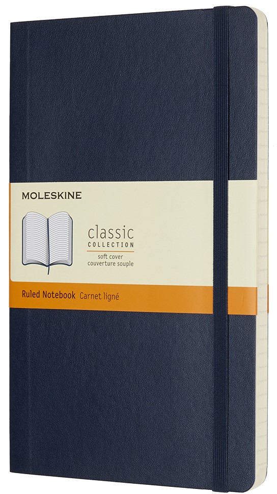Anteckningsbok Classic Soft Linjerad Large Sapphire Blue Moleskine