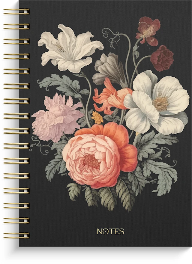 Notebook A5 Dark Bloom Burde