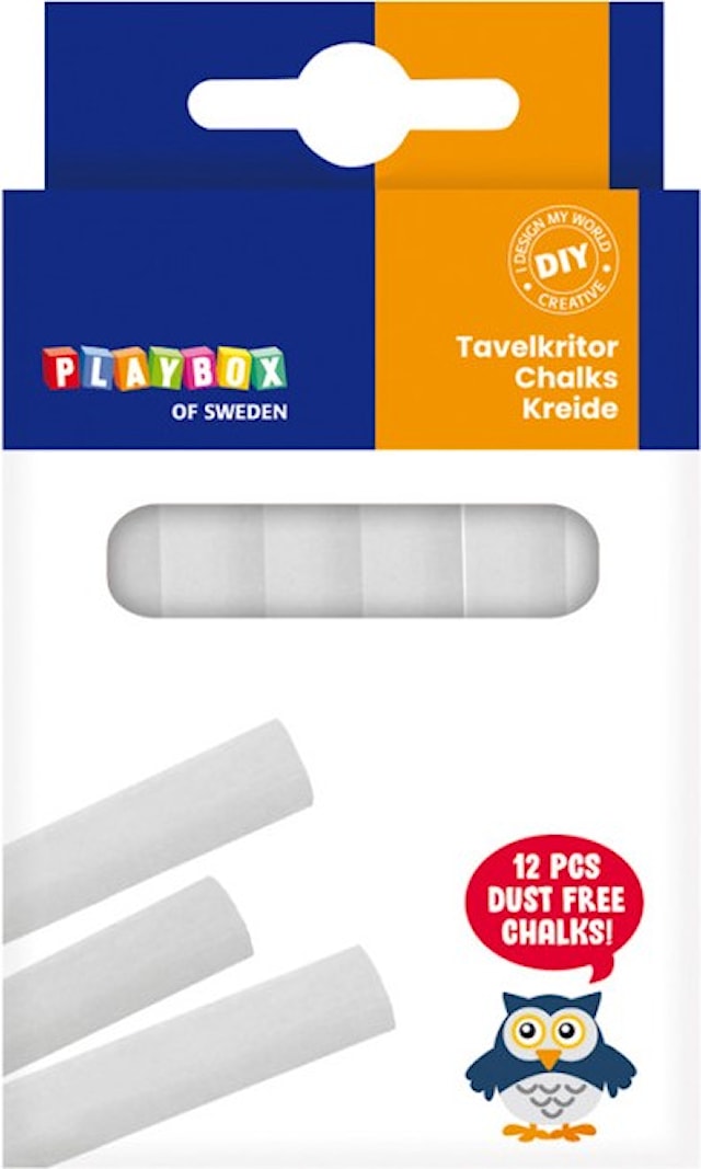 Taulukynät valkoiset 12-pakkaus Playbox
