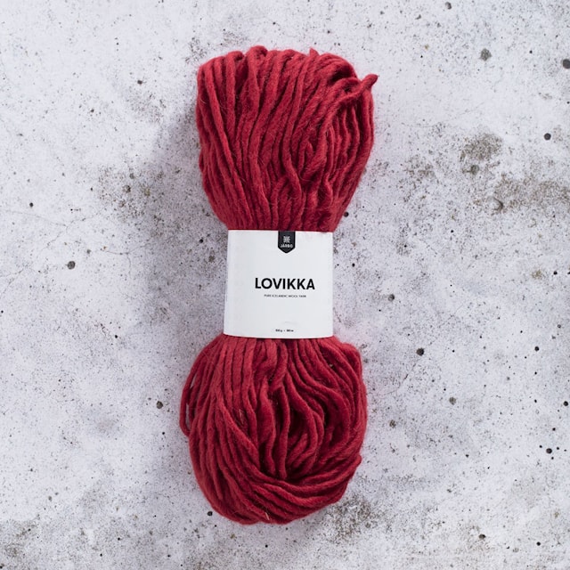 Lovikka Villalanka 100 g Joulunpunainen (7613) Järbo