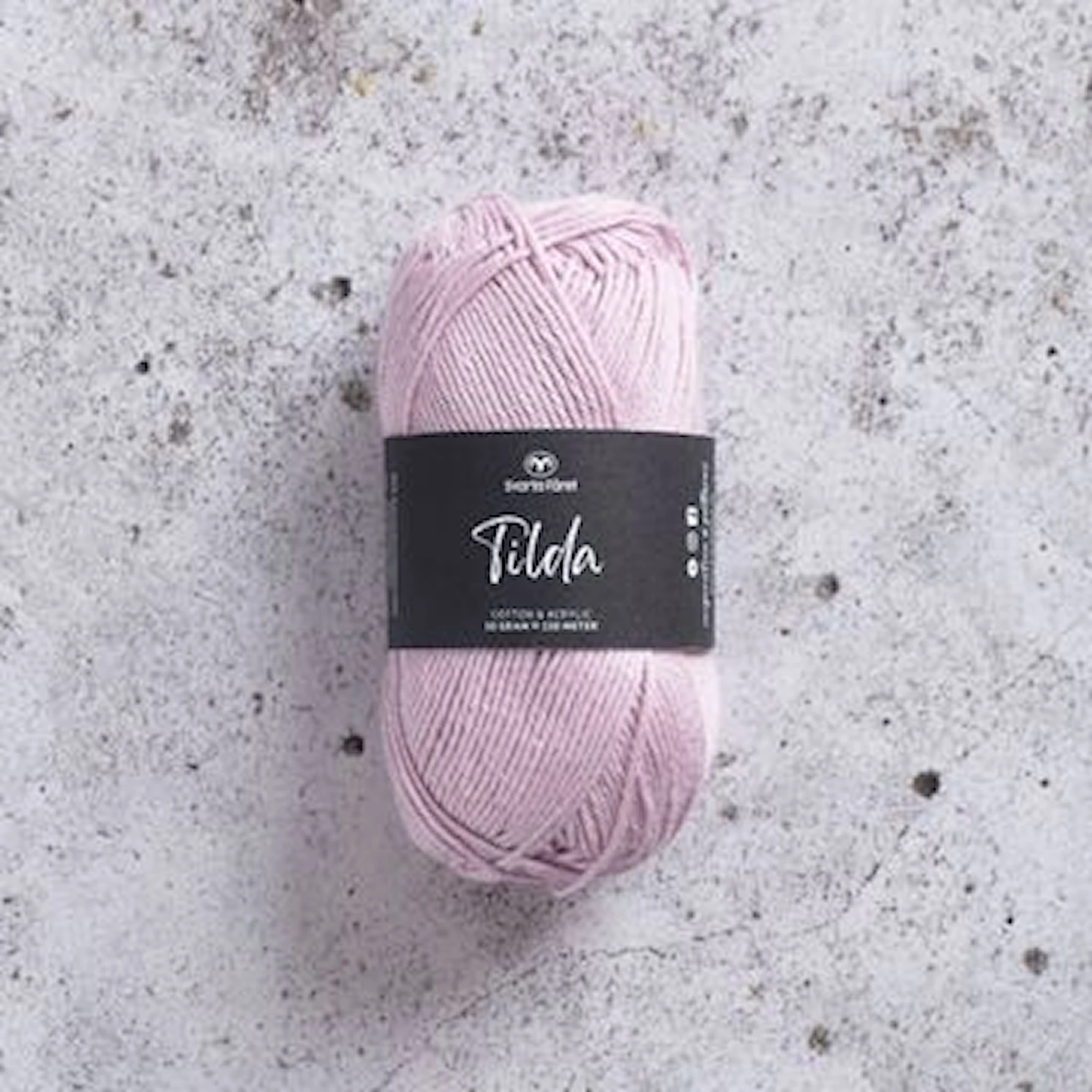 Produktbild för Tilda Garn Bomullsmix 50g Svarta Fåret