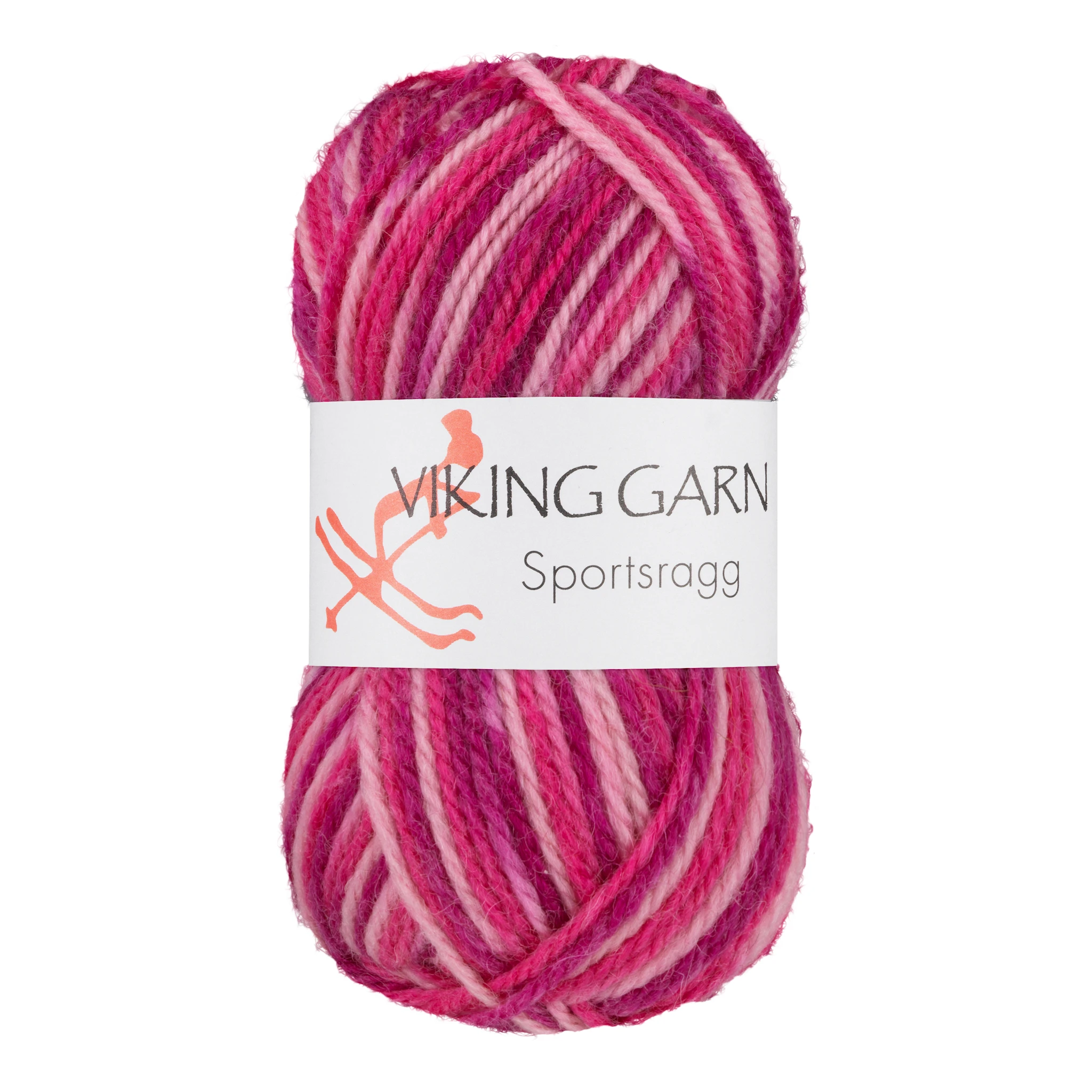 Tuotekuva ille Sportsragg 50 g kirjava roosa Viking Garn