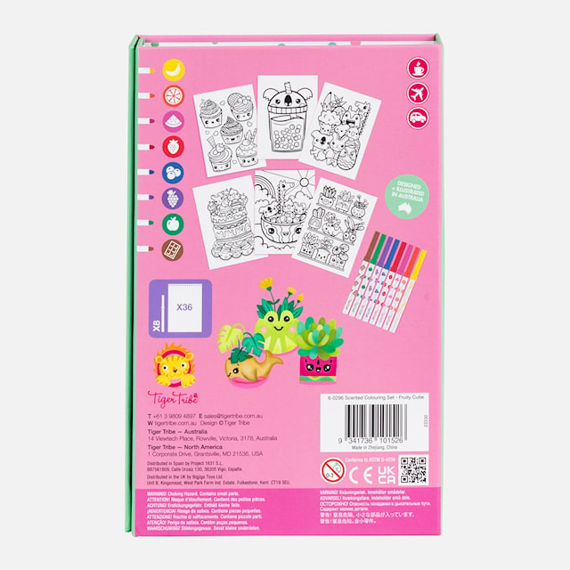 Tuotekuva 4 - Tuoksuva Värityssarja Fruity Cutie tarroilla Tiger Tribe